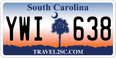 SC license plate YWI638