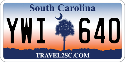 SC license plate YWI640