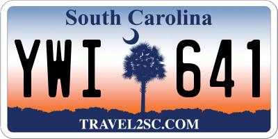 SC license plate YWI641
