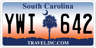 SC license plate YWI642
