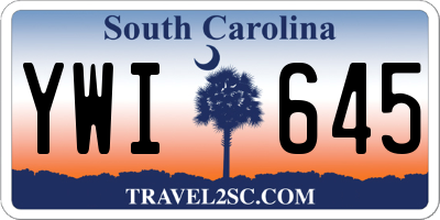 SC license plate YWI645