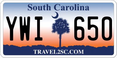 SC license plate YWI650