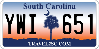 SC license plate YWI651