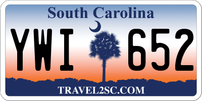 SC license plate YWI652