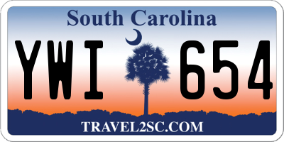 SC license plate YWI654