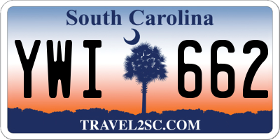 SC license plate YWI662