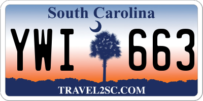 SC license plate YWI663