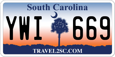 SC license plate YWI669