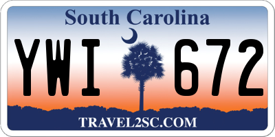 SC license plate YWI672