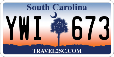 SC license plate YWI673