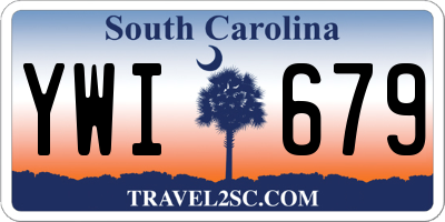 SC license plate YWI679