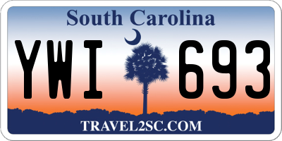 SC license plate YWI693