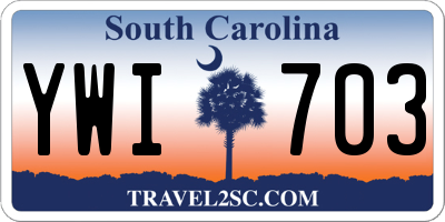 SC license plate YWI703