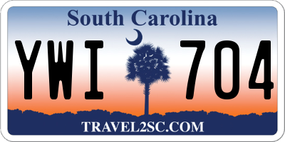 SC license plate YWI704