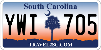 SC license plate YWI705