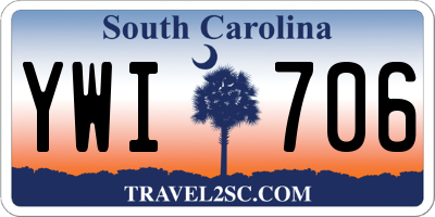SC license plate YWI706