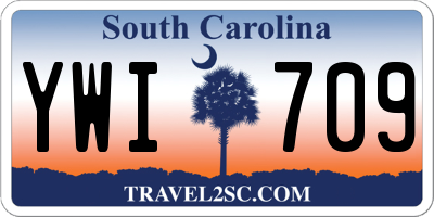 SC license plate YWI709