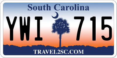 SC license plate YWI715
