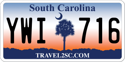 SC license plate YWI716