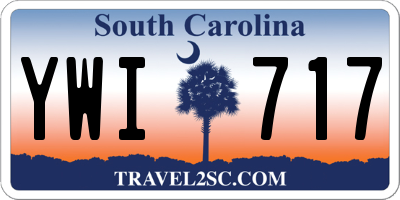 SC license plate YWI717