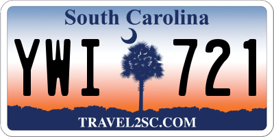 SC license plate YWI721
