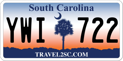 SC license plate YWI722