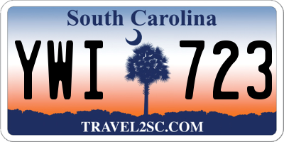 SC license plate YWI723