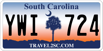 SC license plate YWI724
