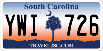 SC license plate YWI726