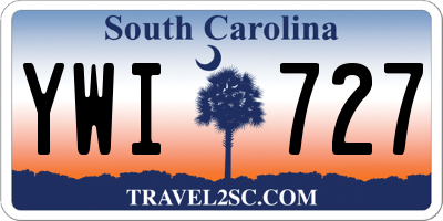 SC license plate YWI727
