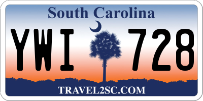 SC license plate YWI728