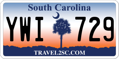 SC license plate YWI729