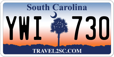SC license plate YWI730