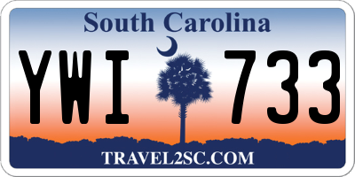 SC license plate YWI733