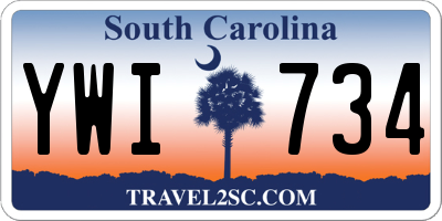 SC license plate YWI734