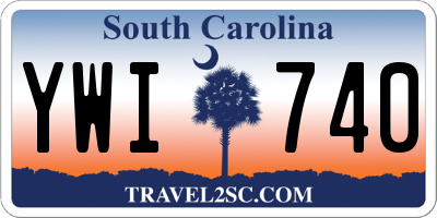 SC license plate YWI740