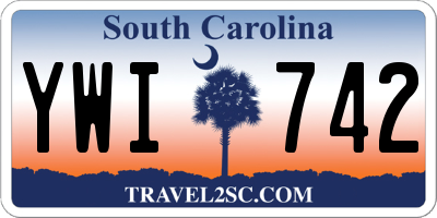 SC license plate YWI742