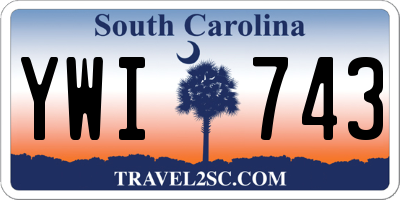 SC license plate YWI743