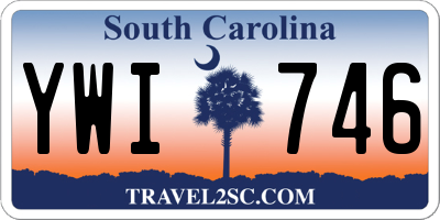 SC license plate YWI746