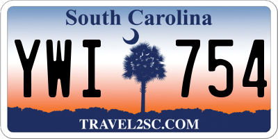 SC license plate YWI754