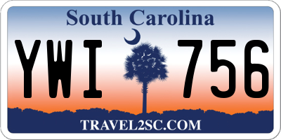 SC license plate YWI756