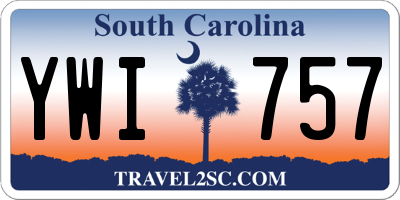 SC license plate YWI757