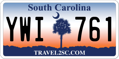 SC license plate YWI761