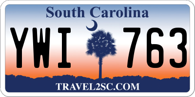 SC license plate YWI763