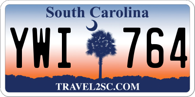 SC license plate YWI764