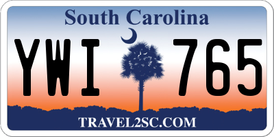 SC license plate YWI765