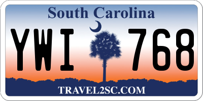 SC license plate YWI768