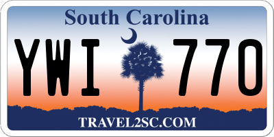 SC license plate YWI770