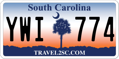 SC license plate YWI774