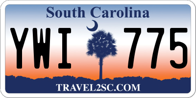 SC license plate YWI775